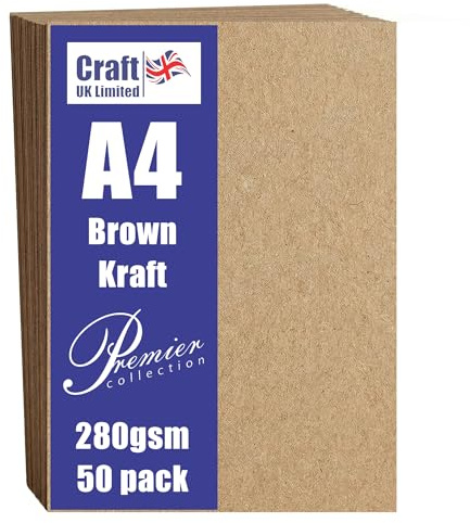 Carta Kraft Craft UK 2042 A4 - Marrone (Confezione da 50 Fogli)