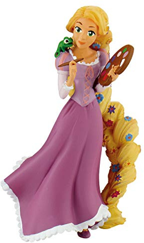 Bullyland 12426 - Spielfigur, Walt Disney Rapunzel mit Malerpalette, ca. 10 cm groß, liebevoll handbemalte Figur, PVC-frei, tolles Geschenk für Jungen und Mädchen zum fantasievollen Spielen