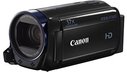 Canon VIXIA HF R600 Full HD Camcorder with 3 inch Touchscreen and 57x Advanced Zoom - Black (Renewed)