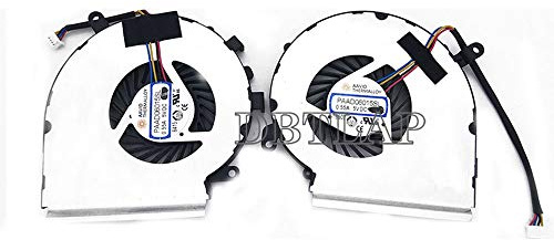 DBTLAP Ventilador de la CPU GPU del Ordenador portátil para MSI GE62VR GL62M GP62MVR GL62VR MS-16JB MS-16J9 Portátil CPU Ventilador PAAD06015SL N366 N371 4PIN