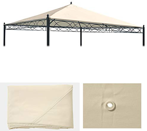 Telo di ricambio copertura tetto per gazebo Cadice poliestere 3x3m - avorio