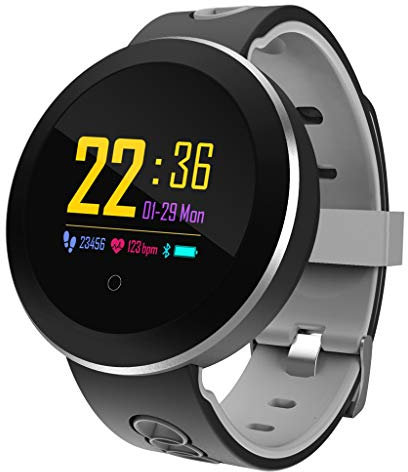 FUN+Smartwatch Rastreadores De Actividad Monitores De Ritmo Cardíaco Reloj De Ejercicios Deportes Al Aire Libre Calorías Contador De Pasos Pulsera Pulsera, Adecuado para Niños Hombres Mujeres Mayores