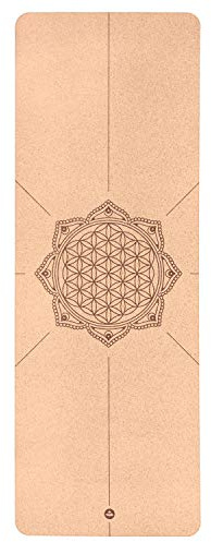 bodhi Yogamatte Kork | 4 mm | 100% Nachhaltig & Ökologisch | Hohe Rutschfestigkeit | Yoga Matte aus Kork & Naturkautschuk | Ideal für Hot Yoga | 185 x 66 x 0,4 cm | Unterschiedliche Motive