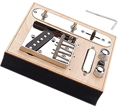 LAMSAM Kombinationen von vorverdrahteten E-Gitarren-Steuerplatten-System, Gewindesättel Dual Loading Bridge Plate Loaded Alnico V Single Coil Neck Bridge Pickups Set, Chrome-13A