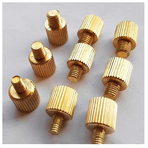 FHYTGBS Messingschraube M3 M4 M5 M6 Messing handverdrehen Rändelschraube Bolzen Dekorationsschraube Verschluss (Size : M6x30 2Pcs)
