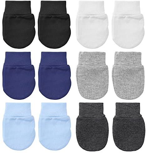ASTER 6 Paar Baby Mittens Neugeborene Baumwollhandschuhe F?ustlinge Baby Neugeboren Kleinkind Handschuhe Weiche Baumwolle Keine Kratzer f¨¹r 0-6 Monate Baby Gloves Jungen M?dchen