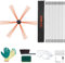 VEVOR 12 m Chimney Sweep Kit, w/ 12 Reinforced Nylon Flexible Rods, Ergonomic Chimney Cleaning Brush, 360-Degree Brush Chimney Cleaner, Rich Accessories for Fireplace Flue Home Use Fits Most Pipes