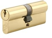 FTH Double Entry Lock Cylinder FTH 5G, 30x30mm, Brass Cylinder and Keys, Pull Protection, 3 Notched Keys