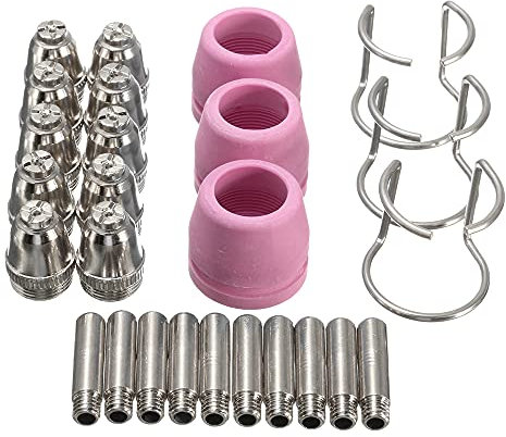 Plasmaschneider Zubehör-Set 26-teilig, Ersatzteile für LTP5000D LTP5000 LTPDC2000, Elektroden Düsen Becher, Hochwertiges Verbrauchsmaterial für Plasma Brenner Kit