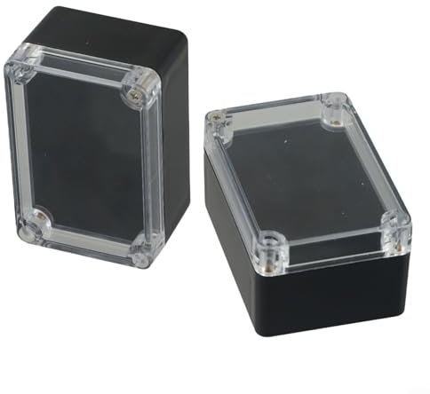 Feegow Wasserdichte Abzweigdose für Außen/Außenbereich, 100 x 68 x 50 mm, 2 Stück wasserdichte Abzweigdosen, Outdoor-Elektrobox, wasserdichte Projekt-Abzweigdose