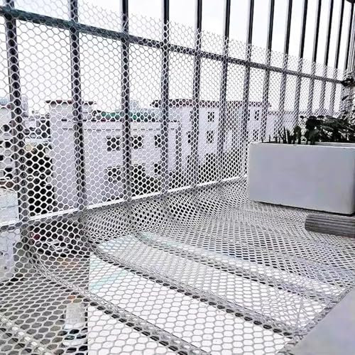 Extra langer, robuster und langlebiger weißer Gartenzaun aus Kunststoffgeflecht mit sechseckigem Design, ideal für Gartenarbeit, Hühnerställe und temporäre Baubarrieren, 1 x 3 m
