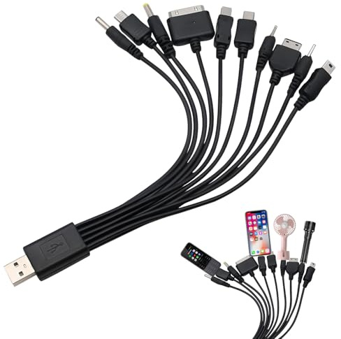 10 In 1 Universal Charging Cable,10-In-1 Universal Charging Cable,Charging Cables for Multiple Devices,Multiple Charger Cable,Universal Phone Charger Compatible with Samsung,Huawei,Sony,Nokia,Psp