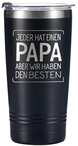 Onebttl Geschenke für Papa Thermobecher - Wir Haben Den Besten - Lustiges Geburtstagsgeschenk von Kindern 590ml