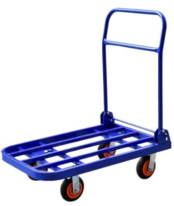 Plattformwagen Transportwagen Flachbettwagen Faltbarer Plattformwagen Metall Push Dolly for Home Office Transport Sackkarre Klappbar