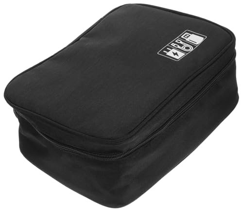 LABRIMP Digital Storage Bag Carrying Case for Electronics Travel Tote Bag Cord Organizer Black