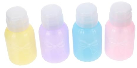 TOVINANNA 4pcs Travel Bottles Reusable Press Pump Bottles for Beauty Products Leak