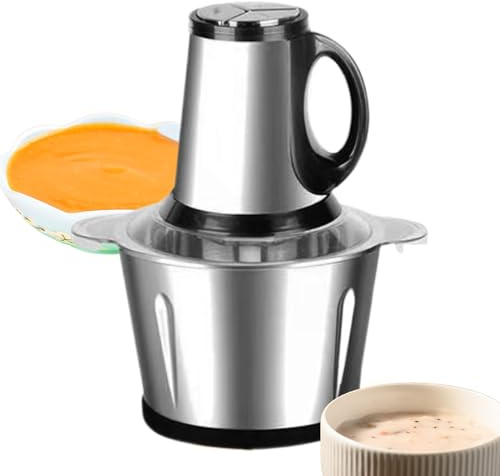 Tritatore Di Verdure Elettrico,Tritatore Di Alimenti In Acciaio Inossidabile | Macinatore Di Carni Per Salsicce Da Cucina | Per Cucina Cottura Frutta Carne Di Manzo Carne Pollo Verdura Alimenti Per Ba