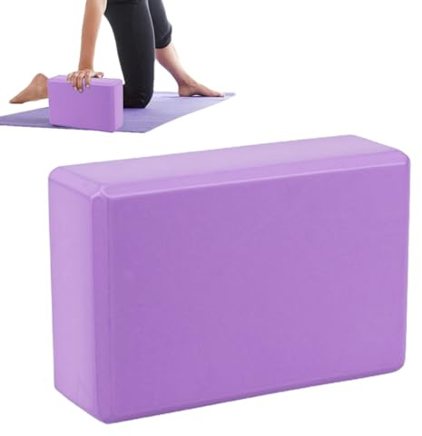Yogastenar i skum set med 2, hög densitet Eva skum yogablock halkfri, lätt och hållbar träningsblock för pilates, resevänliga yogatillbehör för träning och träning 23 x 15 cm
