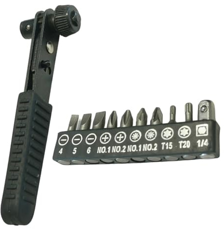 Tournevis coudé à 90 degrés de 6,35 mm pour homme, mari, femme, tournevis coudé à 90 degrés, gadget de technicien