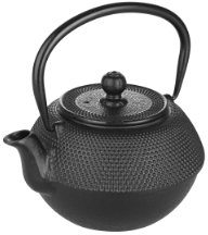 IBILI Teiera in ghisa nera, 0,3 litri, interno smaltato, adatta per l’induzione