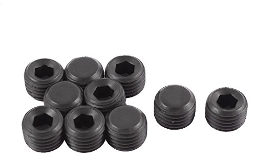 uxcell M14x1.5mm Pitch Hex Socket Set Cap Point Grub Screws Black 10pcs