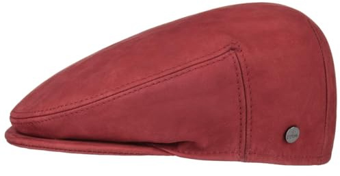 LIERYS Lederflatcap Schirmmütze Used Look Waxed Made in Italy Damen und Herren Sommer Winter