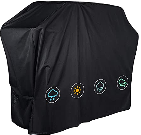 Mutsitaz Housse de Protection pour Barbecue à gaz - Étanche à la Pluie - Résistante à la déchirure et à la poussière - avec Sangles Autocollantes et Sac de Rangement (147 x 61 x 122 cm)