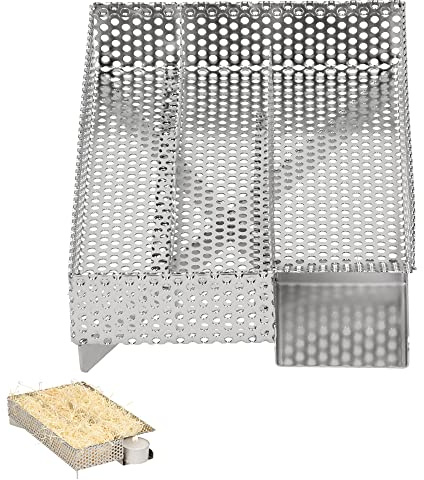 ECD Germany Générateur de Fumée Froide avec 3 Chambres, en Acier Inoxydable, Combustion Économique, 20x12,5 cm, Fumage à Froid et Smocking, Fumoir les Aliments Viande, Poisson, Légumes, Fromage, BBQ