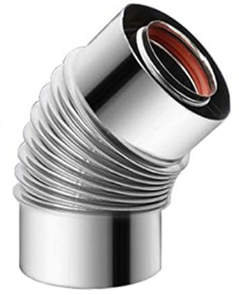 0℃ Outdoor Bogenknie Abgasrohr aus Feueraluminiertem Stahl, Rostfreier Rohrbogen für Gas-wandheizkessel und Balancierte Warmwasserbereiter aus Stahl mit Hitzebeständiger,45deg,Same Direction