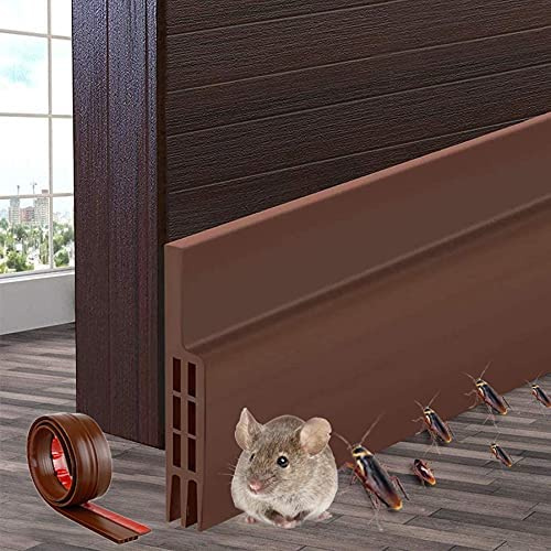 Türdichtung Selbstklebend Zugluftstopper für Türen 100 * 5cm, Dichtungsstreifen gegen Insekt, Schallschutz Türdichtung, Türbodendichtung für Die Blockierung von Licht, Zugluft, Moskito Braun