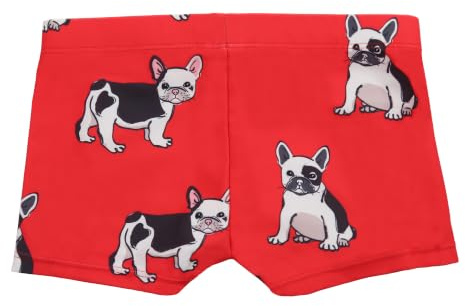 CUNYI Badshorts för pojkar korta strandbyxor snabbtorkande, Hundar, 9-10 år