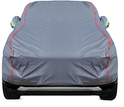QUYDDC Breathable New Material, Waterproof Car Cover, Locks and Zipper Doors, Sunscreen Waterproof UV Prevention Snowproof Wind and Windproof,Suitable for Indoor Outdoor,for SUV (181 to 190) C11