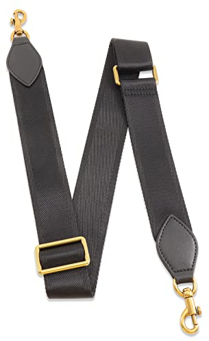HUADEK Ersatzriemen für Handtasche, gestreift, breit, verstellbar, Schwarz, 34 - 51 in（86-130cm）Wide:1.5(3.8cm)