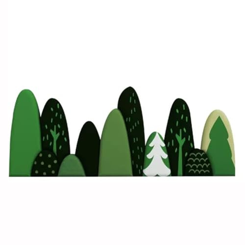 Anti-Collision Wall Stickers PU Wall Padding Self- Adhesive 3D Wall Panels Wall Cushion Padding for Kids Room Green Trees Pattern Sticker (Color : A-220X80CM)