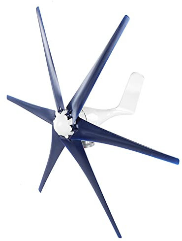 Molino de Viento del Generador de Viento de la Turbina de Viento con 6 Aspas 12V 800W Aerogenerador para el Hogar (12V)