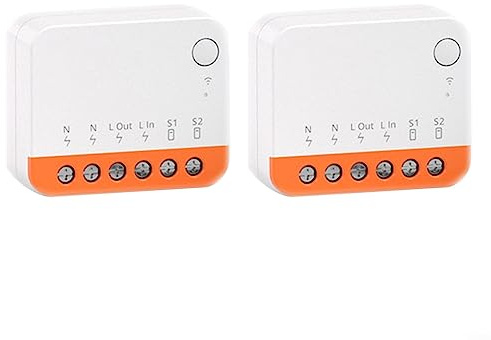 Interruptor inteligente WiFi Mini R4, interruptor de luz de 2 vías, con función de temporización, para interruptor MINI R4, control remoto de aplicación, control de voz, modo de bricolaje, función de