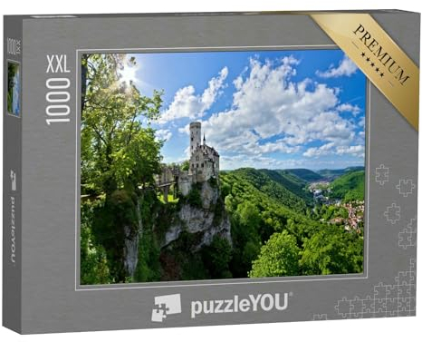 Puzzle 1000 Teile XXL „Schloss Lichtenstein im Echaztal“ – aus der Puzzle-Kollektion Burgen