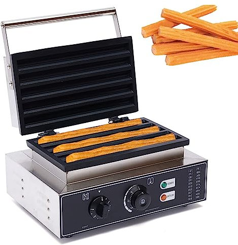 Generic Spanish Churros Maker 1550W - Commercial Electric Churro Maker Machine for Oil-free Churros in Minutes - Adjustable Temperature - Nonstick Waffle Stick Maker - Latin Fruit Donut Machine