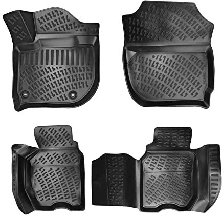 fussmattenprofi.com 3D Gummimatten Kompatibel mit Honda Jazz Baujahr 2015-2019 | Extra Hoher 5cm Rand Allwetter Auto Fussmatten Set I TPE Geruchlos rutschfest Fußmatten Zubehör