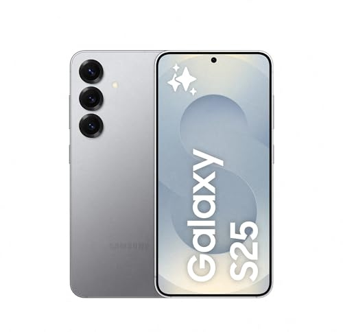 Samsung Galaxy S25 512GB Teléfono Móvil con IA, Galaxy AI, 12GB RAM, Cámara 50MP, Dual SIM, IP68, Garantía del Fabricante 3 Años + 1 Año Extra, Color Gris (Versión Española)