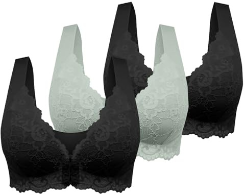 Cocila Confezione da 3 Reggiseni da Donna Senza Ferretto, Sottile Estivo Ice Comfort Top Donna Reggiseno Schiena Scoperta Tezenis Morbido di Base per Grandi Taglie Forti (D, M)