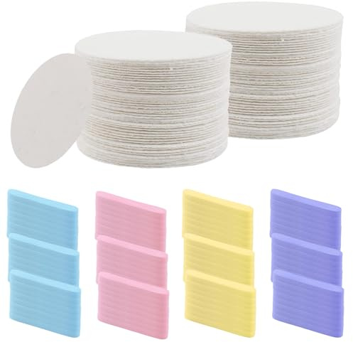 156 PCS Facial Cleansing Sponges, Compressed Face Cleansing Sponges, Natural Wood Pulp Cotton Face Washing Sponge for Daily Skin Care Deep Cleansing Makeup Remover (2.55'',3.14'')
