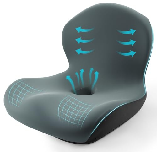 Sitzkissen mit Rückenlehne Memory Foam für Bürostuhl,Office,Mittelfest