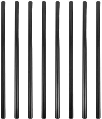 CONGARTENO Tubo Redondo de Hierro Negro para Perchero 16 MM Diámetro X 40 CM 8 Piezas Accesorio Desmontable para Armario y Soporte de Zapatero Adecuado para Dormitorio y Organización de
