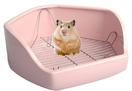 Katzentoilette für kleine Tiere, Ecktoilette, Hasentoilette, kleines -Töpfchentrainer, Innenbereich, fünfeckige Form für Huhn, Ente