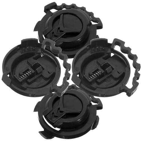 LALADEFIEE Blocco Casco Moto per Visiera Clip in Plastica Nera, Fissaggio Rapido, Sostituzione Diretta, 4 Pezzi, Accessorio per Casco Moto