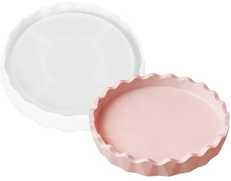 1 molde de silicona con bordes acanalados para platos de frutas, apto para alimentos, fácil limpieza y fabricación de postres, molde de gelatina