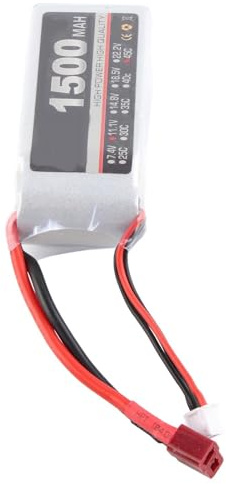 Julihai 11,1 V 45 C 1500 MAh 3S RC LiPo-Akku, Beispiellose Leistung mit Hochleistungszellen, Eingebauter Schutzmechanismus, für FPV-Renndrohne, Quadrocopter, Hubschrauber, Flugzeug, (T-Stecker)