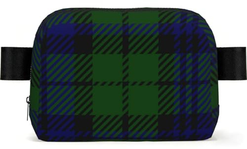Black Watch Tartan Plaid,Quadratische Hüfttasche, Reise-Bauchtasche, lässige Brusttasche, Gürteltasche für Damen und Herren