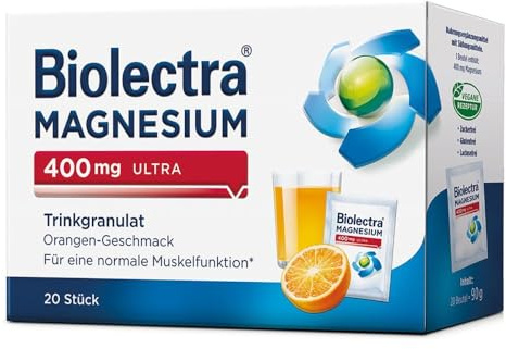 Biolectra Magnesium 400 mg ultra orange Trinkgranulat, 20 St. Beutel